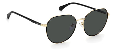 Women Polaroid Sunglasses: PLD 4106/G/S - Gold Black(2) - SpecSMART Eye Clinic (Diagonal View)